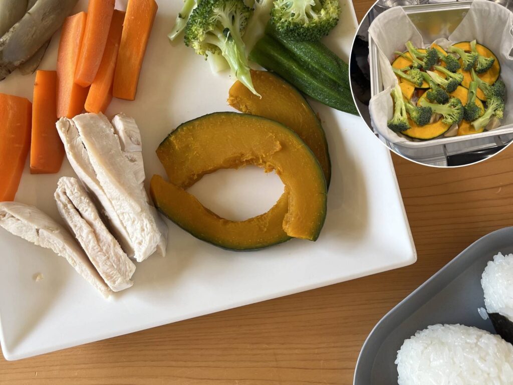 BLWで提供される食事。親のメニューから赤ちゃんが食べられるものを取り分ける